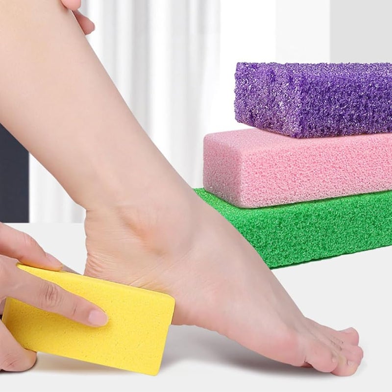 6Pcs Foot File Callus Remover Tool Set with Dual Grit and PU Foam Scrubber for Dead Skin Removal - Image 3